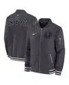 Nike New York Mets Authentic Collection City Connect  Men's Mlb Full-zip Bomber Jacket In Gray