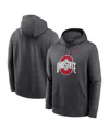 Nike Anthracite Ohio State Buckeyes Primetime Evergreen Club Fleece Pullover Hoodie In Anthracite