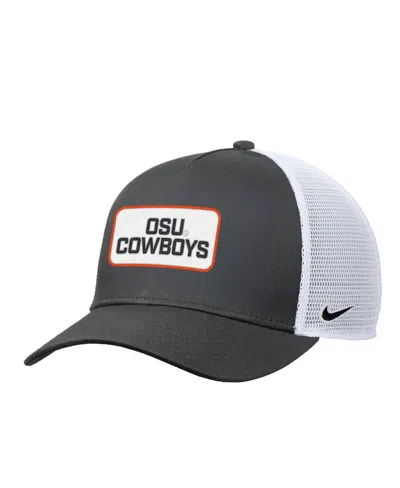 Nike Men's Anthracite Oklahoma State Cowboys 2025 On-field Rise Trucker Performance Adjustable Hat In Gray