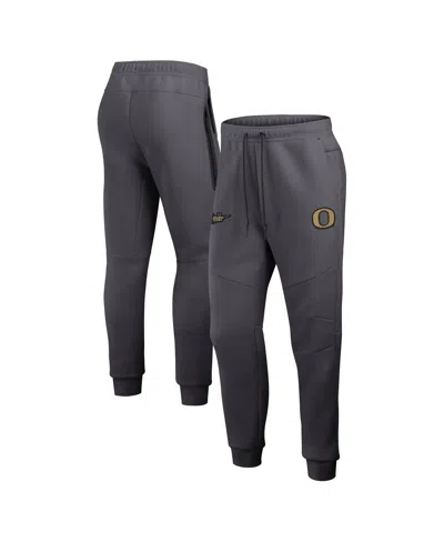 Nike Men's Anthracite Oregon Ducks Shoe Duck Tech Fleece Jogger Pants In Gray