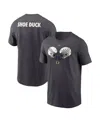 Nike Men's Anthracite Oregon Ducks Shoe Duck Unstoppable Force Dri-fit T-shirt In Gray