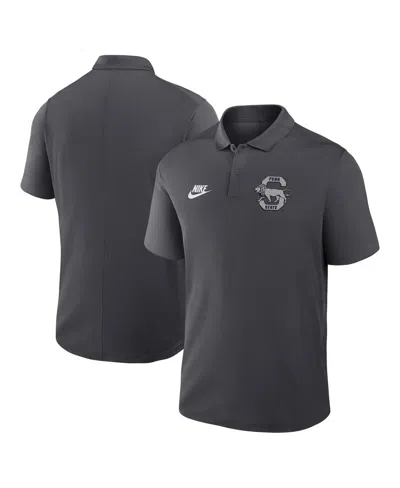 Nike Men's Anthracite Penn State Nittany Lions Primetime Victory Legacy Vault Logo Performance Polo Shirt