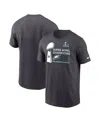 Nike Men's Anthracite Philadelphia Eagles Super Bowl Lix Champions Tall Locker Room Trophy Collection T-s In Blue