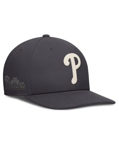 Nike Men's Anthracite Philadelphia Phillies Statement Pro Snapback Hat In Gray