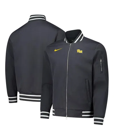 Nike Men's Anthracite Pitt Panthers Full-zip Bomber Jacket