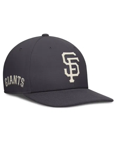 Nike Anthracite San Francisco Giants Statement Pro Snapback Hat In Black