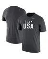 Nike Men's Anthracite Team Usa Olympic Team Performance T-shirt In Gray
