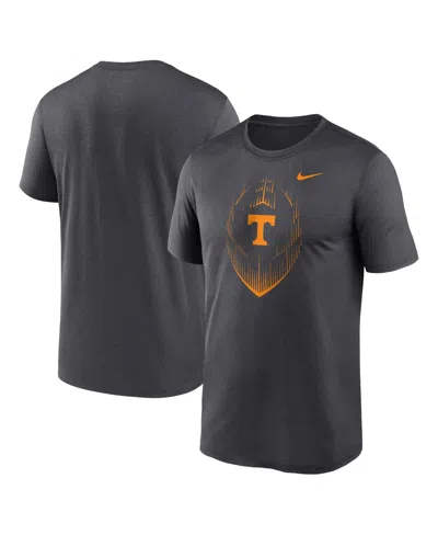 Nike Men's Anthracite Tennessee Volunteers Primetime Legend Icon Performance T-shirt In Black