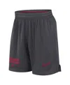Nike Men's Anthracite Washington State Cougars 2024 Sideline Mesh Shorts In Anthracite,crimson