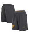 Nike Men's Anthracite West Virginia Mountaineers 2024 Sideline Mesh Shorts In Anthracite,gold