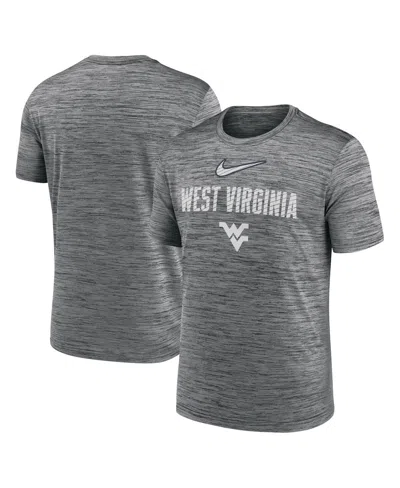 Nike Men's Anthracite West Virginia Mountaineers Campus Slant Velocity Performance T-shirt