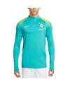 Nike Men's Aqua Brazil National Team 2024 Strike Drill Performance Quarter-zip Pullover Top In Aqua