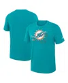 Nike Aqua Miami Dolphins Left End Run Slub Performance T-shirt In Blue