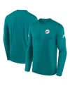 Nike Aqua Miami Dolphins Legend Small Logo Performance Long Sleeve T-shirt In Blue