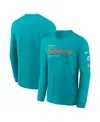 Nike Miami Dolphins Play To Win Essential  Men's Nfl Long-sleeve T-shirt In Blue
