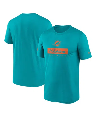 Nike Men's Aqua Miami Dolphins Sideline Legend Performance T-shirt