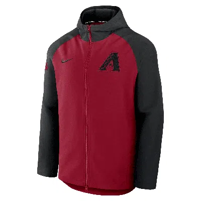 Nike Men's Arizona Diamondbacks Authentic Collection Menâs  Therma Mlb Full-zip Jacket In Red