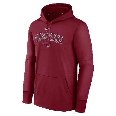 Nike Men's Arizona Diamondbacks Authentic Collection Practice  Therma Mlb Pullover Hoodie In Red