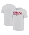 Nike Ash Alabama Crimson Tide Velocity Baseball Wordmark Stack Performance T-shirt In White