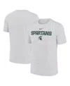 Nike Ash Michigan State Spartans 2025 Sideline Velocity Performance T-shirt In Gray