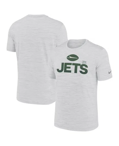 Nike Men's Ash New York Jets Blitz Velocity Modern Performance T-shirt In Gray