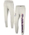 Nike Men's Ash, Royal Philadelphia 76ers 75th Anniversary Courtside Fleece Pants In Ash,royal