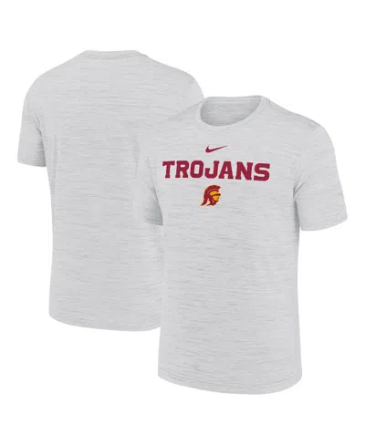 Nike Men's Ash Usc Trojans 2025 Sideline Velocity Performance T-shirt In White