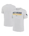 Nike Ash West Virginia Mountaineers Velocity Baseball Wordmark Stack Performance T-shirt In Ash