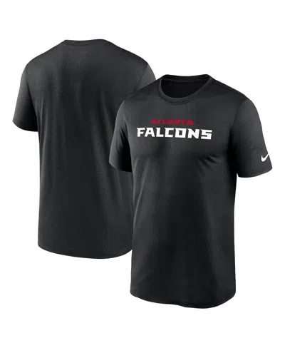 Nike Men's Atlanta Falcons Primetime Legend Wordmark Performance T-shirt In Black
