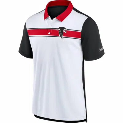 Nike Men's Atlanta Falcons Rewind Pique Polo Shirt In Black White Red In Multi