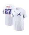 Nike Men's Austin Riley White Atlanta Braves City Connect Fuse Name Number T-shirt In White