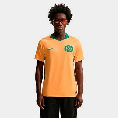 Nike Men's Australia 2026 Stadium Home Dri-fit Replica Soccer Jersey In Orange
