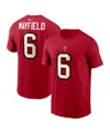 Nike Men's Baker Mayfield Red Tampa Bay Buccaneers Player Name Number T-shirt In Red