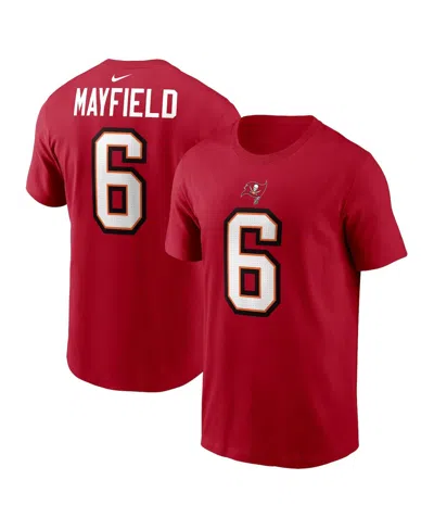 Nike Men's Baker Mayfield Red Tampa Bay Buccaneers Player Name Number T-shirt