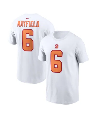 Nike Men's Baker Mayfield White '76 Tampa Bay Buccaneers 50th Season Name Number T-shirt