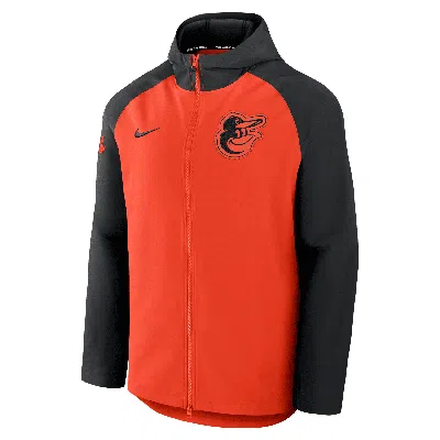 Nike Men's Baltimore Orioles Authentic Collection Menâs  Therma Mlb Full-zip Jacket In Orange