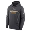 Nike Men's Baltimore Ravens Toss Sweep Menâs  Therma Nfl Pullover Hoodie In Gray