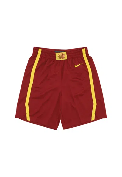 Nike Men's Basketball Shorts Limited Road Basketball Short Team Spain Team Crimson/tour Yellow In Burgundy