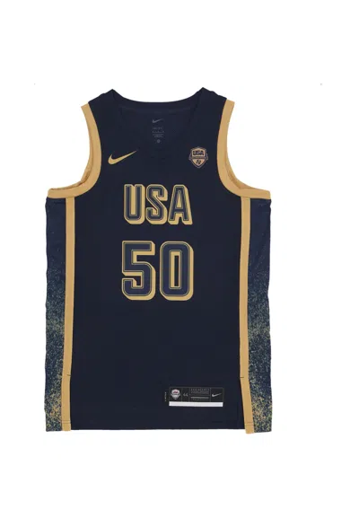 Nike Men's Basketball Tank Top 50th Anniversary Limited Jersey Team Usa Obsidian/truly Gold