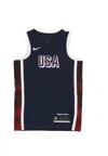 Nike Men's Basketball Tank Top Limited Road Basketball Jersey Team Usa Obsidian/white In Obsidian/white