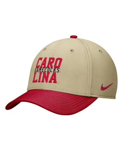Nike Men's Beige/garnet South Carolina Gamecocks Dri-fit Swooshflex Hat In Brown