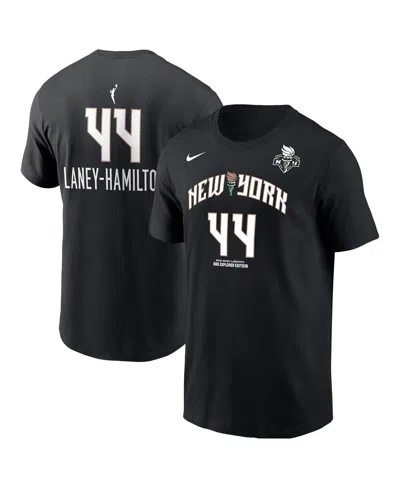 Nike Men's Betnijah Laney-hamilton Black New York Liberty Explorer Edition Name Number T-shirt