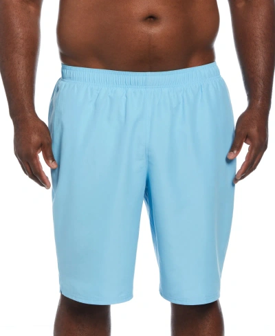 Nike Men's Big & Tall Essential Lap Dwr Solid 9" Swim Trunks In Aquarius Blue