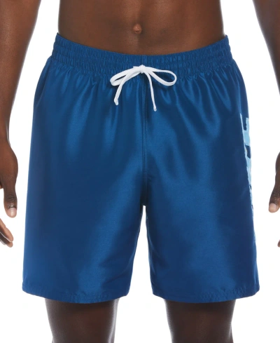 Nike Men's Big Block Logo Volley 7" Swim Trunks In Court Blue