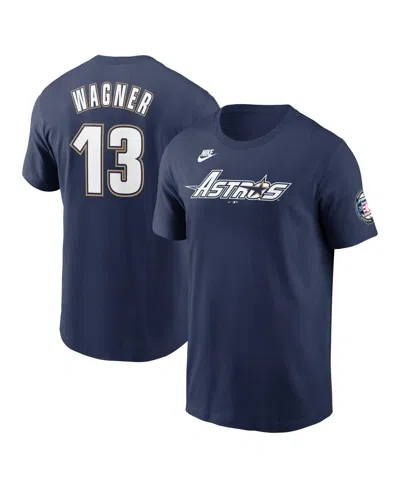 Nike Men's Billy Wagner Navy Houston Astros 2025 National Baseball Hall Of Fame Name Number T-shirt In Blue