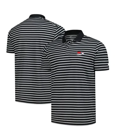 Nike Men's Black 3m Open Victory Stripe Performance Polo Shirt