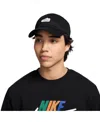 Nike Men's Black Air Force 1 Club Patch Adjustable Hat In Black