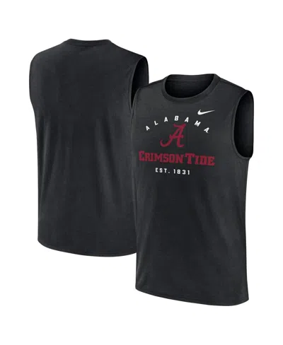 Nike Men's Black Alabama Crimson Tide Primetime Legend Lock Up Performance Muscle Tank Top