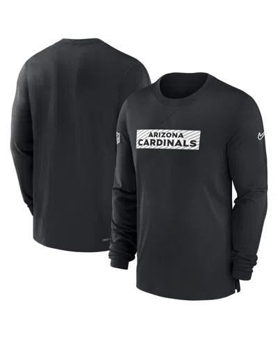 Nike Men's Black Arizona Cardinals Sideline Player Performance Long Sleeve T-shirt
