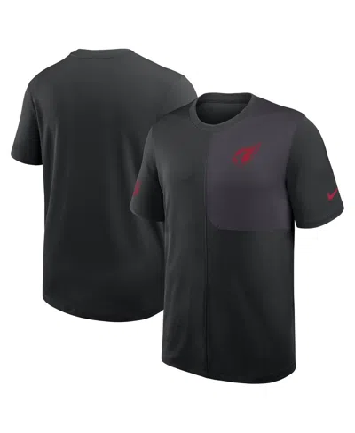 Nike Black Arizona Cardinals Sideline Uv Performance Coach Shirt In Gray